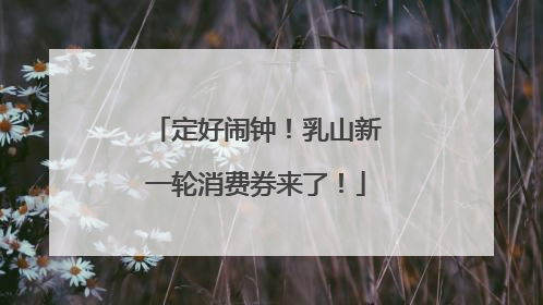 定好闹钟！乳山新一轮消费券来了！